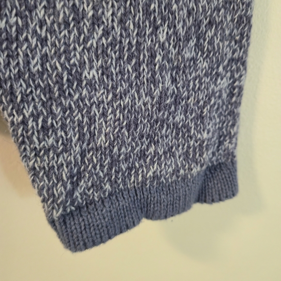 Holiday Time XL Blue Heather Striped Embellished Snowflake Cardigan Sparkle - Picture 12 of 15